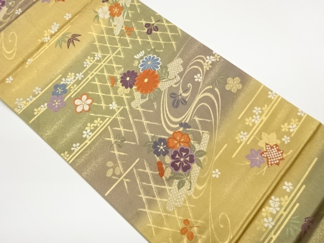 JAPANESE FUKURO OBI / WOVEN CLASSICAL PATTERN